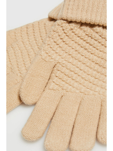 Moodo Плетени бежови ръкавици Moodo