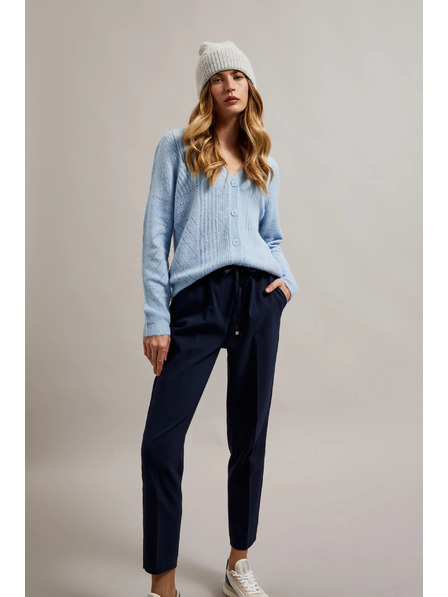 Moodo Сива шапка с десен на рибена кост Moodo