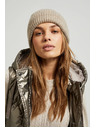 Moodo Бежова шапка с металически нишки Moodo