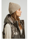 Moodo Бежова шапка с металически нишки Moodo