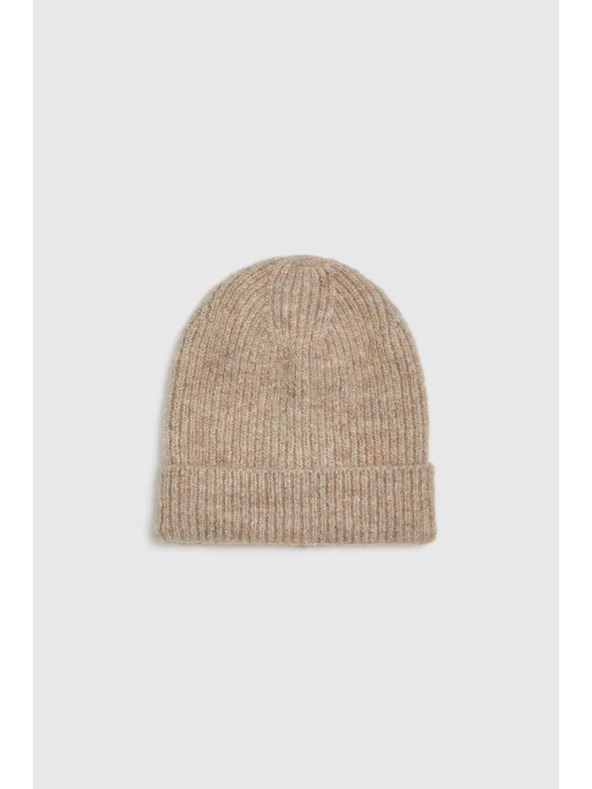Moodo Бежова шапка с металически нишки Moodo
