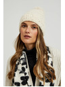 Moodo Топла шапка с помпон в бежово Moodo
