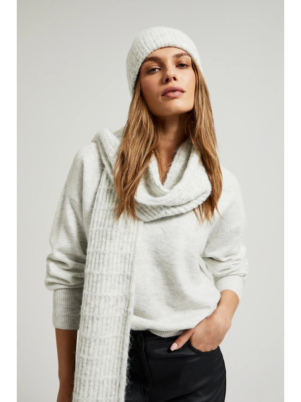 Moodo Сива шапка с вълнена смес Moodo