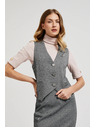 Moodo Елегантен елек в сиво със сребристи копчета Moodo
