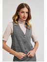 Moodo Елегантен елек в сиво със сребристи копчета Moodo