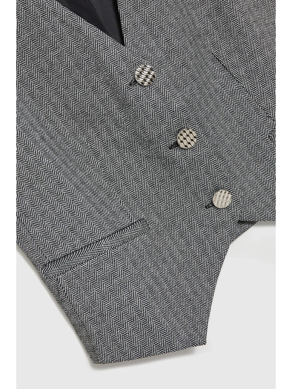 Moodo Елегантен елек в сиво със сребристи копчета Moodo