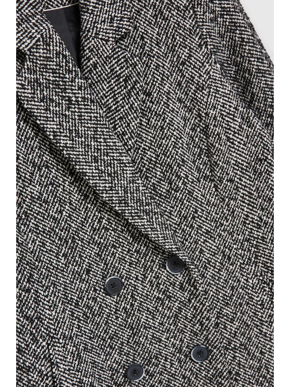 Moodo Палто с фин рибен десен в черно Moodo