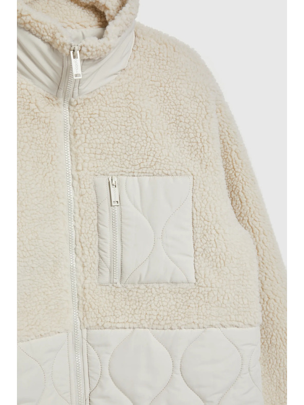 Moodo Бежово плюшено яке Moodo