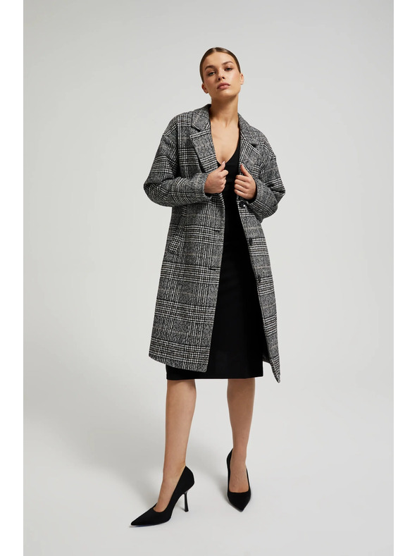 Moodo Oversize палто на карета в черно Moodo