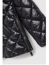 Moodo Кратко стегнато яке с качулка в черно Moodo