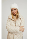 Moodo Кратко стегнато яке с качулка в бежово Moodo