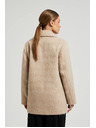 Moodo Двуредно палто с яка в бежово Moodo