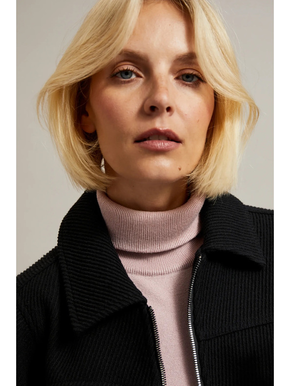 Moodo Черно яке с големи джобове Moodo