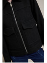 Moodo Черно яке с големи джобове Moodo