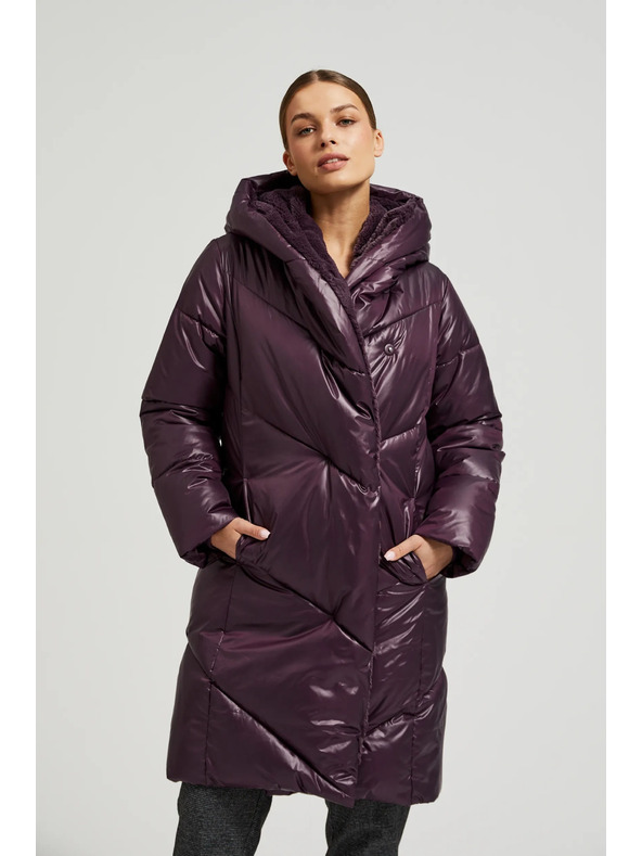 Moodo Стегнато яке във виолетово Moodo