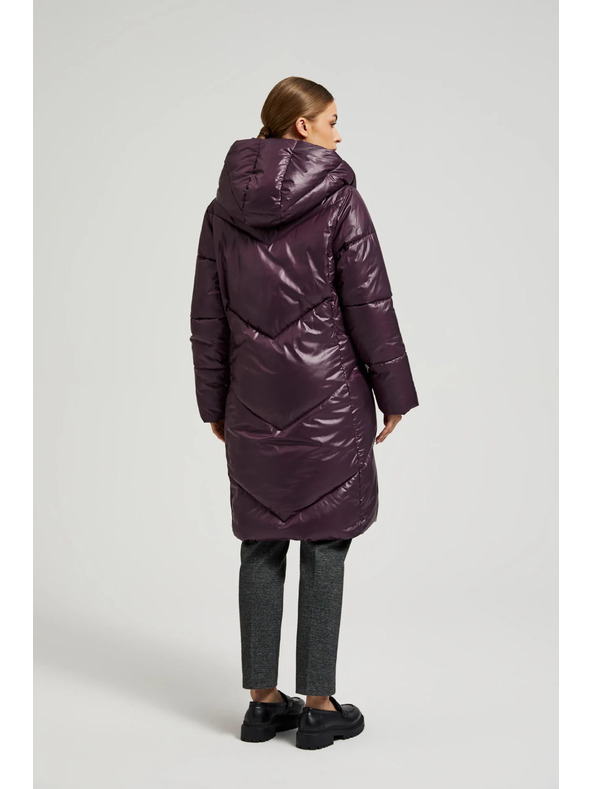 Moodo Стегнато яке във виолетово Moodo