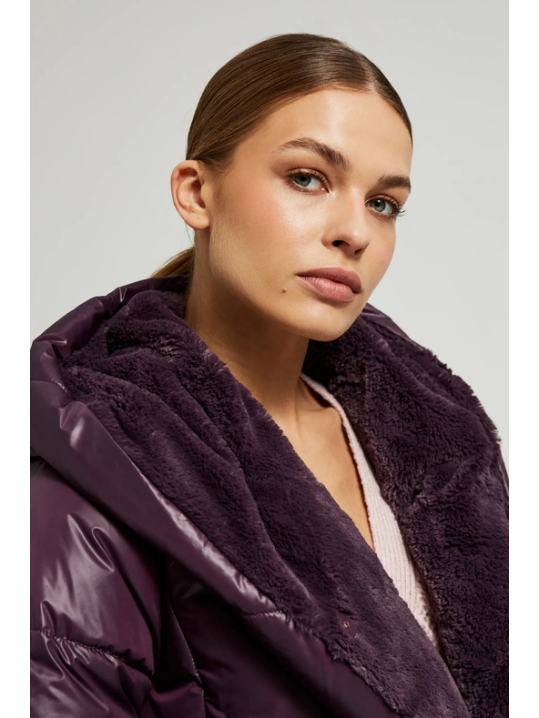 Moodo Стегнато яке във виолетово Moodo