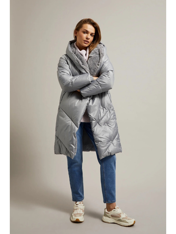 Moodo Стегнато яке в сиво Moodo