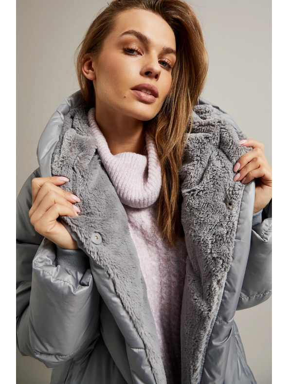 Moodo Стегнато яке в сиво Moodo