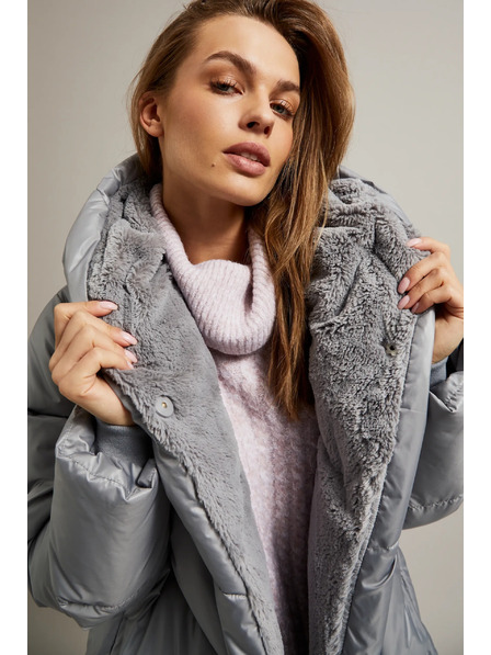 Moodo Стегнато яке в сиво Moodo