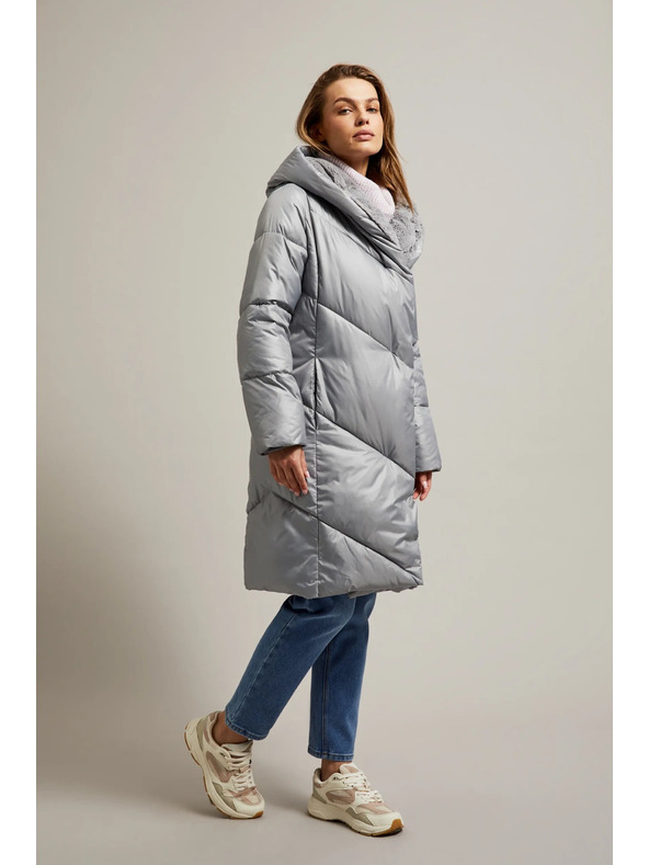 Moodo Стегнато яке в сиво Moodo