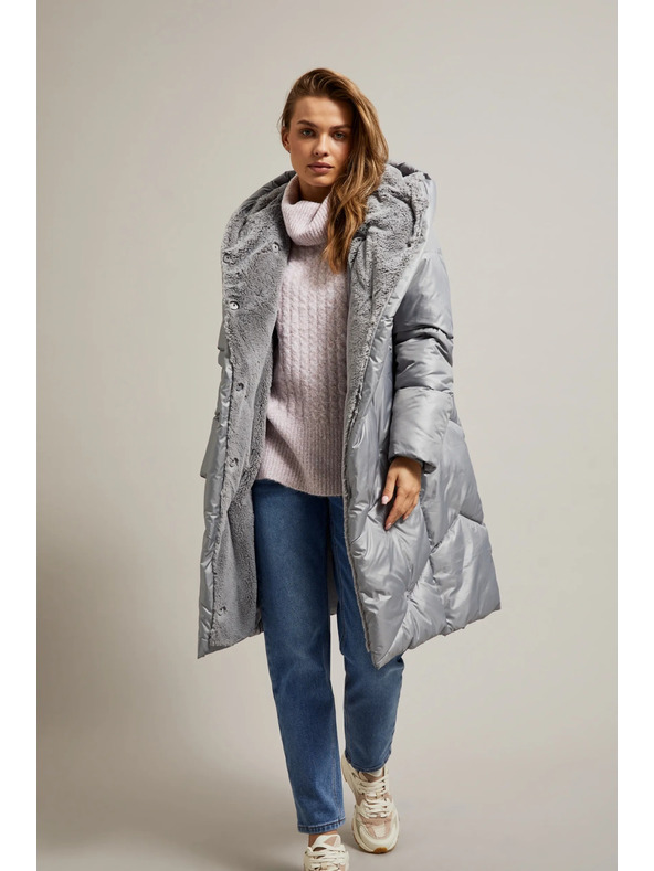 Moodo Стегнато яке в сиво Moodo