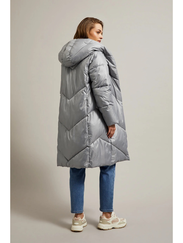 Moodo Стегнато яке в сиво Moodo