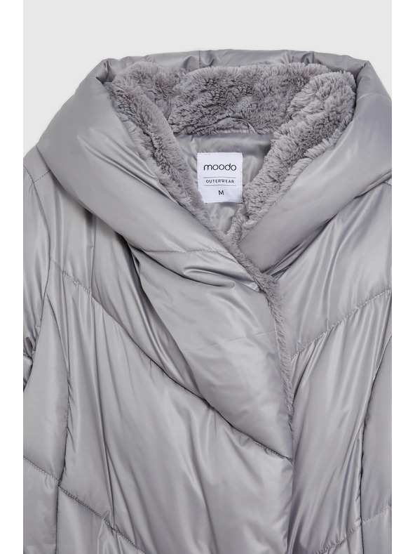 Moodo Стегнато яке в сиво Moodo