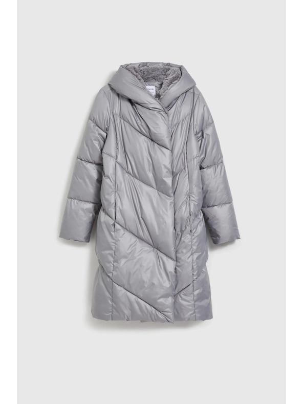 Moodo Стегнато яке в сиво Moodo