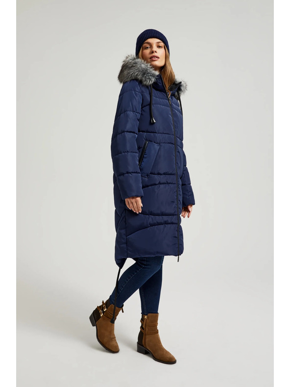Moodo Зимно стегнато яке в синьо Moodo