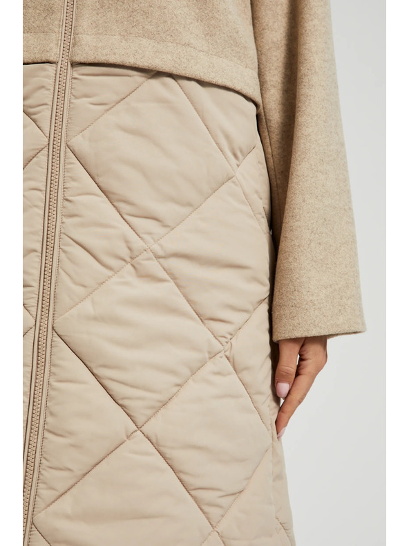 Moodo Яке с отделяща се качулка в бежово Moodo