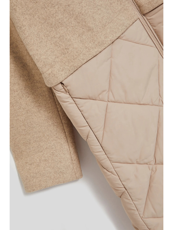 Moodo Яке с отделяща се качулка в бежово Moodo