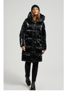 Moodo Дълго яке с качулка черно Moodo