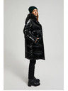 Moodo Дълго яке с качулка черно Moodo