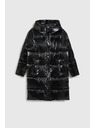 Moodo Дълго яке с качулка черно Moodo