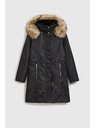Moodo Зимно яке с пухена качулка черно Moodo