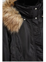 Moodo Зимно яке с пухена качулка черно Moodo