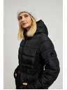 Moodo Подплатено яке с колан черно Moodo
