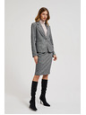 Moodo Едностранно елегантно сако с дълги ръкави сиво Moodo