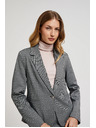 Moodo Едностранно елегантно сако с дълги ръкави сиво Moodo