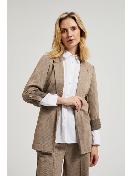 Moodo Сако с навити ръкави бежово Moodo