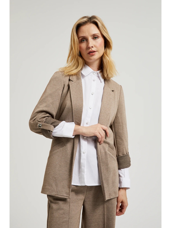 Moodo Сако с навити ръкави бежово Moodo