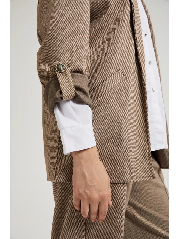 Moodo Сако с навити ръкави бежово Moodo