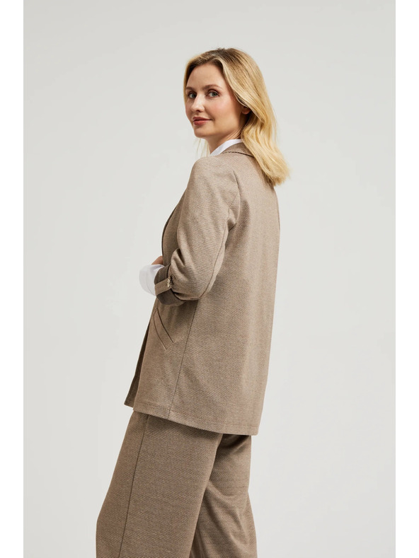 Moodo Сако с навити ръкави бежово Moodo