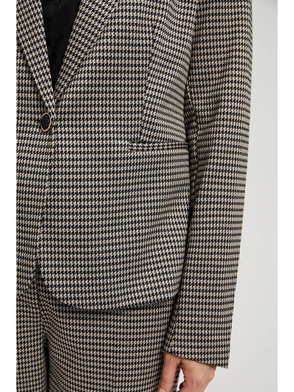 Moodo Едностранно сако с пепите шарка бежово Moodo