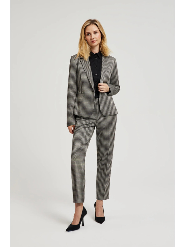 Moodo Едностранно сако с пепите шарка бежово Moodo