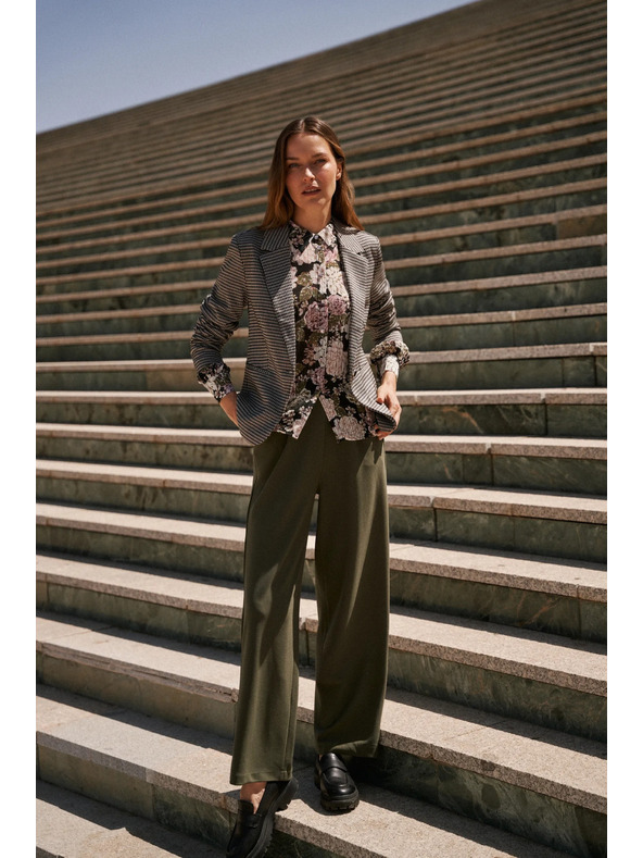 Moodo Едностранно сако с пепите шарка бежово Moodo