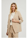 Moodo Бежово сако със сбъркан 3/4 ръкав Moodo