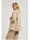 Moodo Бежово сако със сбъркан 3/4 ръкав Moodo