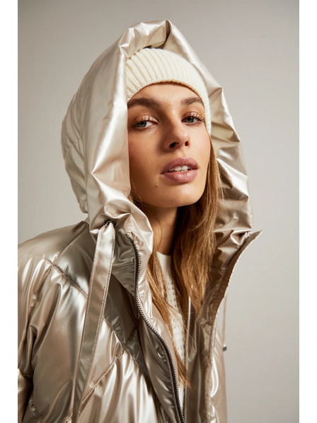 Moodo Подплатено яке с големи джобове бежово Moodo